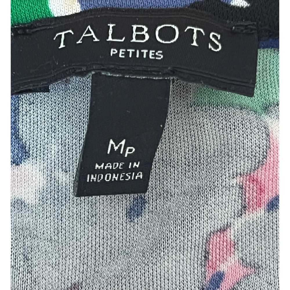 Talbots Black Multi Colored Print Midi Sheath Dre… - image 3